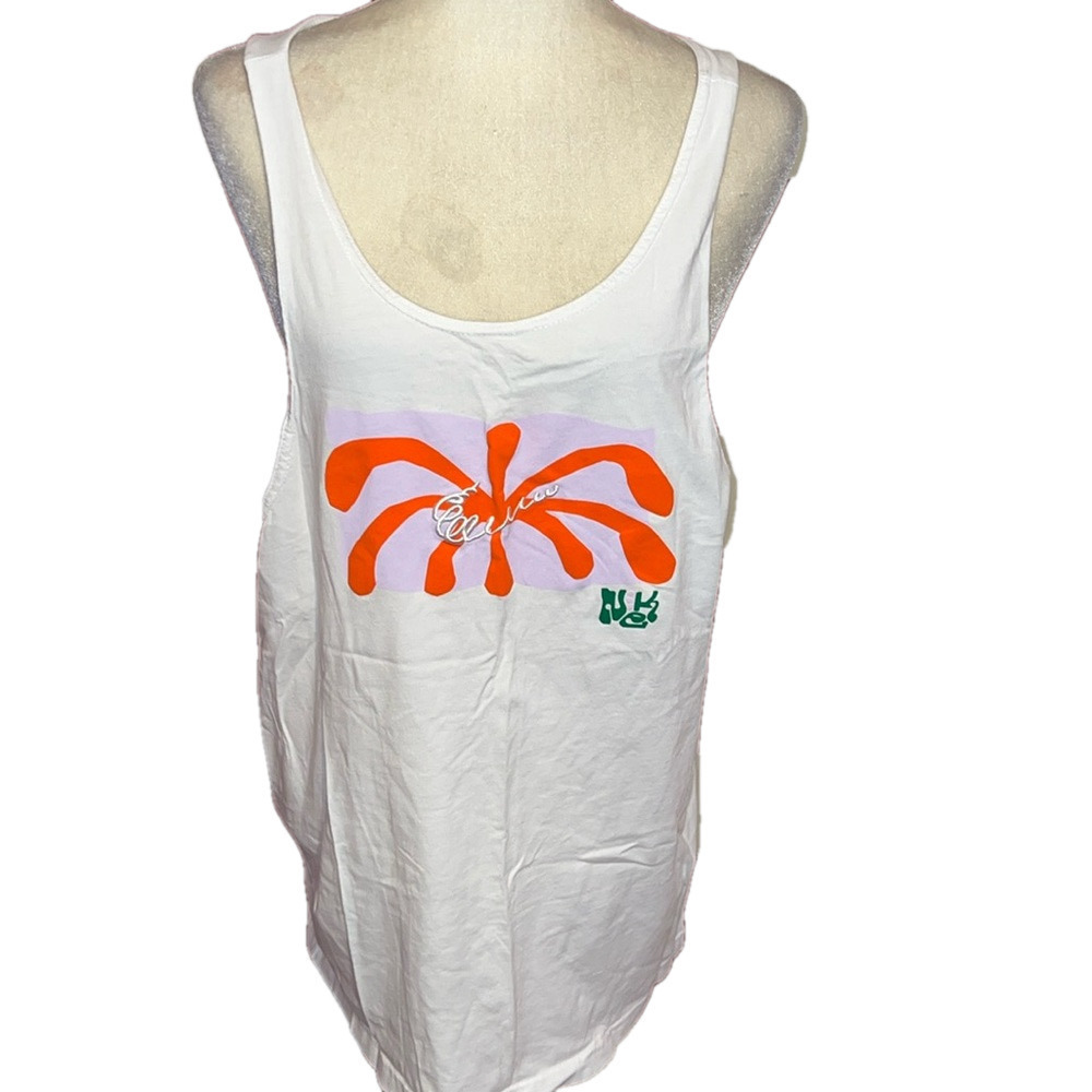 NWOT NIKE Sportswear Tank Top Mens White Spring Break Embroidered Swoosh New Med